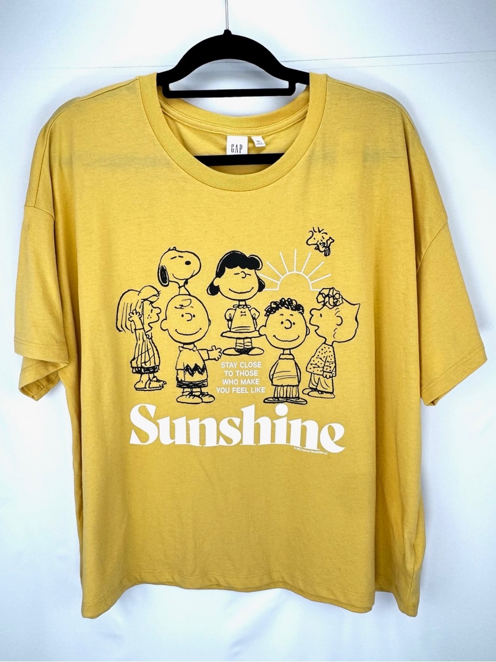 GAP Yellow Peanuts 'Sunshine' Graphic Tee